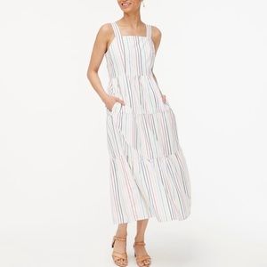 J. Crew Tiered maxi dress in cotton poplin